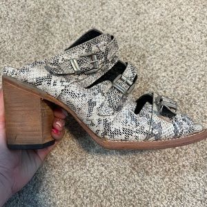 Freebird size 11 snakeskin heel